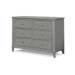 Sorelle Berkley 6-Drawer Double Dresser - Weathered Gray