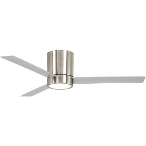 52" Minka Aire Roto Brushed Nickel LED Hugger Ceiling Fan with Remote - 1 of 4