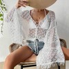 Women Swimsuit Crochet Cover Up Summer Swim Bathing Suit Swimwear Mesh Knit Tassel Pool Beach Vacation - 3 of 4