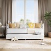 homfan Twin Daybed with Trundle, Heart-Shaped Headboard, Metal Frame & Steel Slats - for Kids, Bedroom, Guest Room - Pink, Easy Assembly - 3 of 4