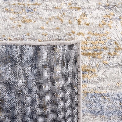 Lumina Light Blue Abstract 8' x 10' Synthetic Area Rug