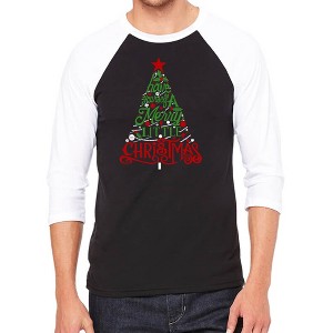 LA Pop Art Have Yourself a Merry Little Christmas - Men's Raglan Baseball Word Art T-Shirt - 1 of 4
