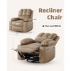22'' Leather Recliner Chair for Adults, Overstuffed Manual Recliner Chair, Single Sofa with Cup Holder and Side Pockets,  for Living Rooms - 2 of 4