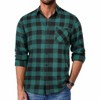 COOFANDY Mens Flannel Shirts Long Sleeve Plaid Button Down Shirt Casual Cotton Shirt with Pocket - 2 of 4