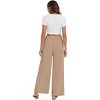 Clearlove Women Casual Wide Leg Pants Elastic Waist Loose Trousers with Pockets - 4 of 4
