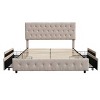Brassex Twin Amias Platform Storage Bed Beige - 3 of 3