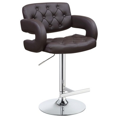 NicBex Adjustable Bar Stools Counter Height,360° Swivel Counter Stools,Upholstered Barstools with Chrome Base for Kitchen&Dining Room