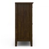 WyndenHall Normandy Wide Entryway Storage Cabinet Brunette Brown: Transitional Style, 3 Drawers, Pine Frame - 3 of 4