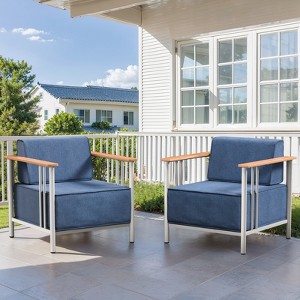 Gymojoy Outdoor Patio Chair Garden Chairs with 10 Inch Cushion - 1 of 4