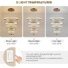 Ludomide Modern LED Light,6 Rings Gold Chandeliers Lighting Fixture for High Ceiling Staircase Dining Living Room Foyer (D27.55'') - 2 of 4