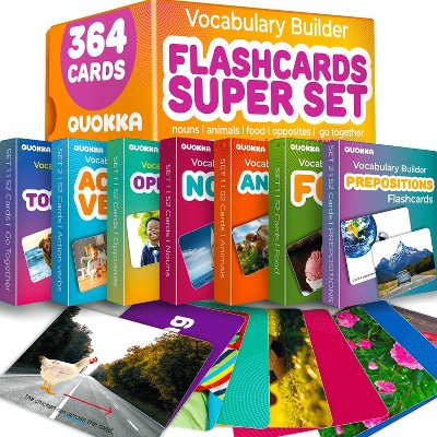 QUOKKA Flash Cards for Toddlers - Speech Therapy Toys - Vocabulary Builder for Kids