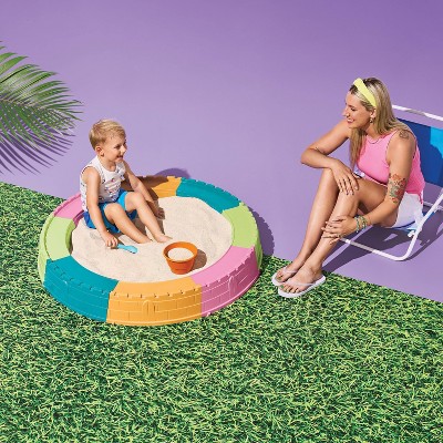 Condition photo showing New/Like New for castle fort sandbox with floor sand toy - sun squad™