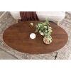 Kate and Laurel Nylah Oval Coffee Table, 48x26x18, Walnut Brown - 4 of 4