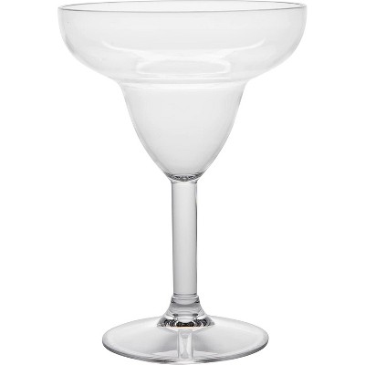 Clear Tritan Unbreakable Stemmed Margarita Glasses Set of 8
