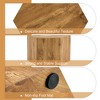 GlasFlength Coffee Tables, Modern Coffee Table with Complex Texture Patterns, Stylish and Durable Design for Living Room, Patio, Brown, 27"*27"*16.5" - 2 of 4