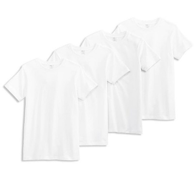 Jockey Boys' 100% Cotton Crew Neck T-shirt - 4 Pack L White : Target