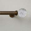 Home Mart Goods Clear Ball Bubbles Bronze Modern Curtain Rod For Windows (66" - 120") - 2 of 3