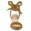 Allegra K Women's Back to College Open Toe Ankle Tie Back Block Heels Sandals - 2 of 4