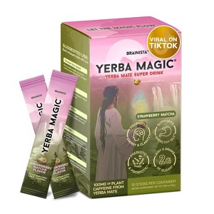 Yerba Magic Strawberry Matcha - 10 Stick Pack | Instant Yerba Mate Tea - 1 of 4