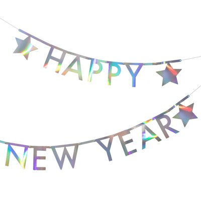 Meri Meri Silver Glitter DIY Banner Letter Kit – Party Decorations and Accessories – 12'