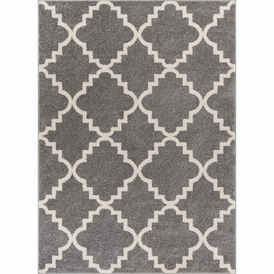 Harbor Trellis Quatrefoil Geometric Modern Casual Contemporary Traditional Moroccan Lattice Soft Area Rug