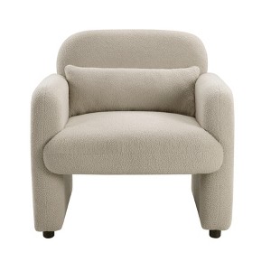 Cesicia 32.5" x 31" x 33"H Taupe Fabric Cozy Comfort Chair For Living Room 1pc - 1 of 4