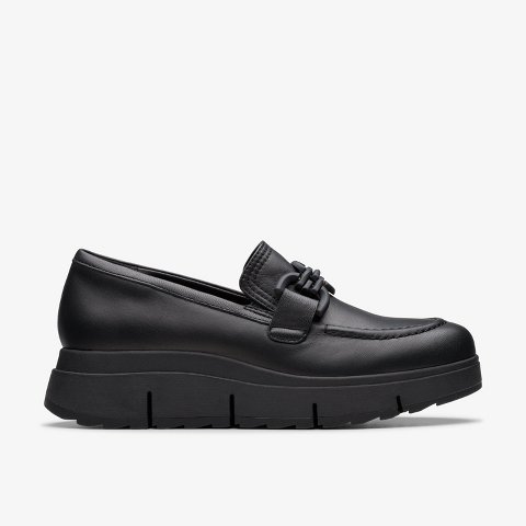 Обувь Clarks Womens Loriini Izzy Black Leather Shoes 5 Medium