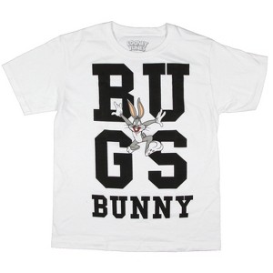 Looney Tunes Big Boy's Bugs Bunny In Action Graphic Print Kids T-Shirt - 1 of 3