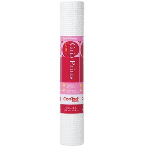 Con-Tact Grip Prints 5 ft. L X 12 in. W White Non-Adhesive Shelf Liner (Case of 6) - 1 of 1