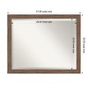 Amanti Art Pia Medium Brown Narrow Beveled Framed Bathroom Vanity Wall Mirror - 3 of 4