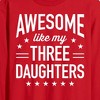 Men's - Instant Message - Awesome Like My 3 Daughters Long Sleeve Graphic T-Shirt - 2 of 4