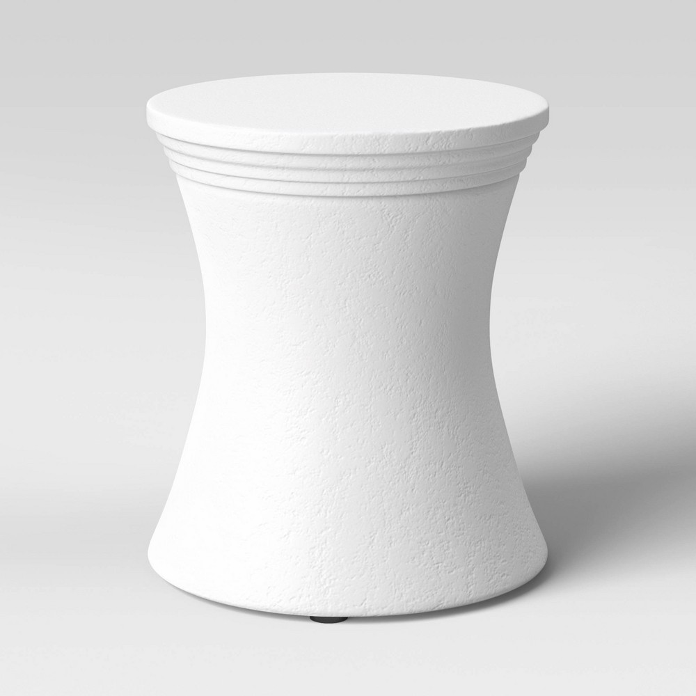 White Faux Stone Patio Accent Table - Threshold™ designed with Studio McGee