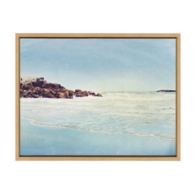 18" x 24" Sylvie Reflections Framed Canvas By Kristy Campbell Natural - DesignOvation