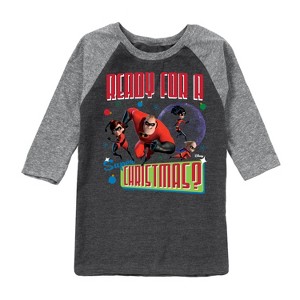 Boys' - Disney - Ready For A Super Christmas Raglan Graphic T-Shirt - 1 of 3
