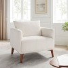 VANOMi 37'' Boucle Upholstered Armchair with Wood Legs - 4 of 4