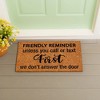 28" x 16" Nature Coir Mat, Friendly reminder - 2 of 4