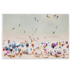 Stupell Industries Aerial Beach View People Swimming Wall Plaque Art - 1 of 4