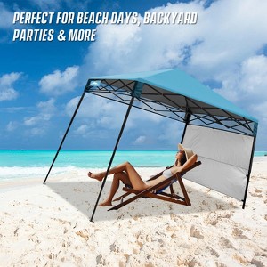 EAGLE PEAK 8x8ft Pop Up Canopy with Sidewall, 8x8 Base 6x6 Top - 1 of 4