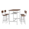 5-Piece Bar Height Dining Set with 4 Chairs and Storage Space - 3 of 4