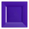 Smarty Had A Party 6.5" Grape Purple Square Plastic Cake Plates (120 Plates) - 2 of 4