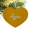 UC Davis Secondary Logo Heart Love Wood Christmas Tree Holiday Ornament - 2 of 3