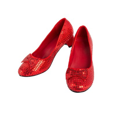 red sparkly shoes