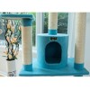 Armarkat B6605 65-Inch Classic Real Wood Cat Tree In Sky Blue, Jackson Galaxy Approved, Five Levels With Perch, Condo, Hanging Tunnel - 4 of 4