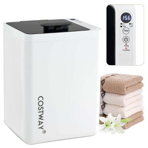 Costway 23L Towel Warmer with Auto Shut Off LED Screen 15-90 Mins Timer Blankets - 1 of 4