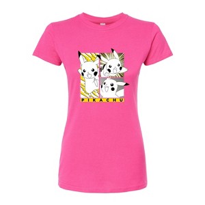 Women's - Pokémon - Pikachu Pannels Fitted Graphic T-Shirt - 1 of 3