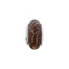 Black Bow Jewelry Smokey Swirl Hand-Blown Glass & Sterling Silver Bead Charm, 13mm - 2 of 3