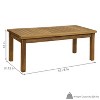 Sunnydaze Outdoor Solid Teak Wood with Light Stained Finish Rectangular Coffee Table - 44" - Light Brown - 3 of 4