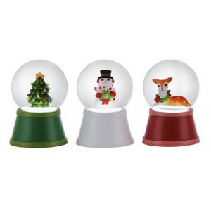 Mr. Christmas Set of 3 Mini Lit Snow Globes - 1 of 4