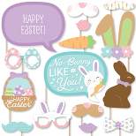 Big Dot of Happiness Spring Easter Bunny - Happy Easter Party Photo Booth Props Kit - 20 Count