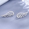14K Gold Plated Angel Wing earring crawlers with Swarovski Crystals - 3 of 4